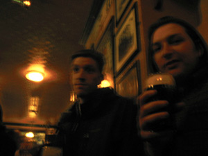 In the pub in Galway.