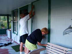 Boarding up the house