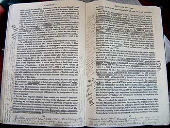A defaced library book
