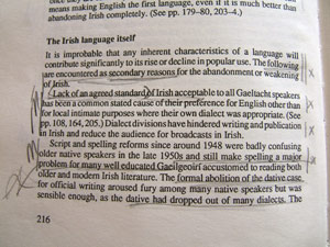 Defaced library book
